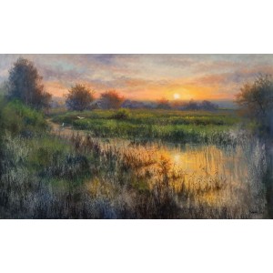 Tahir Bilal Ummi, 30 x 48 Inch, Oil on Canvas, Landscape Painting, AC-TBL-115 Tahir Bilal Ummi, 30 x 48 Inch, Oil on Canvas, Landscape Painting, AC-TBL-115